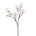 Ramura magnolia artificiala crem - 65 cm