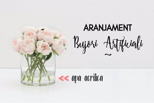  DIY - Aranjament bujori artificiali cu apa acrilica