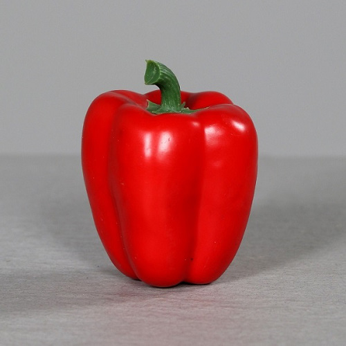 Ardei gras artificial decorativ rosu - 8 cm