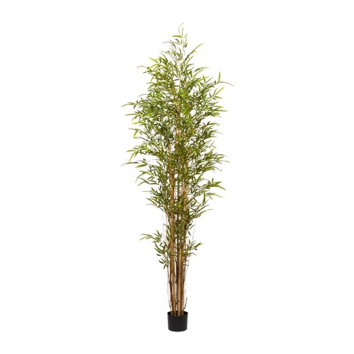 Bambus artificial decorativ x8 cu trunchi natural - 210 cm