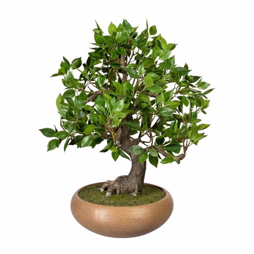 Bonsai artificial Ficus in ghiveci ceramic - 50 cm