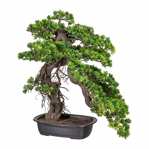 Bonsai artificial Podocarpus in ghiveci - 65 cm