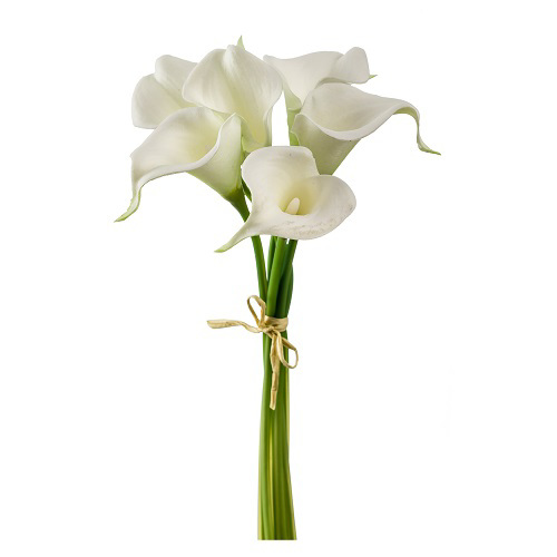 Buchet x6 cale artificiale albe din spuma - 35 cm