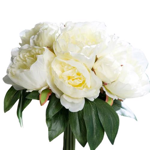 Buchet bujori artificiali crem - 35 cm