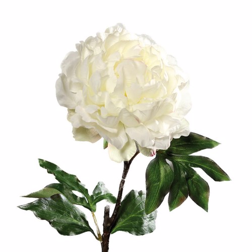 Bujor artificial crem - 56 cm