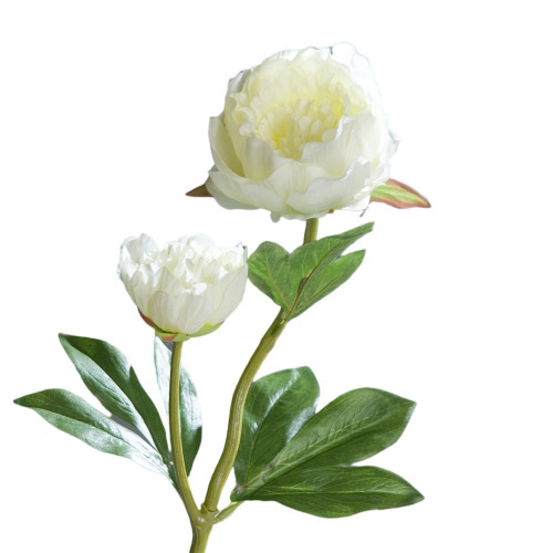 Bujor artificial crem - 60 cm