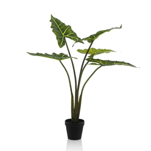 Copac artificial Alocasia frydek cu 5 frunze - 80 cm