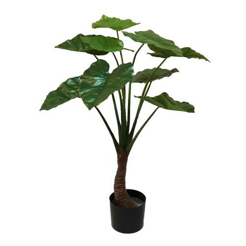 Copac artificial Alocasia x1 cu 9 frunze - 90 cm