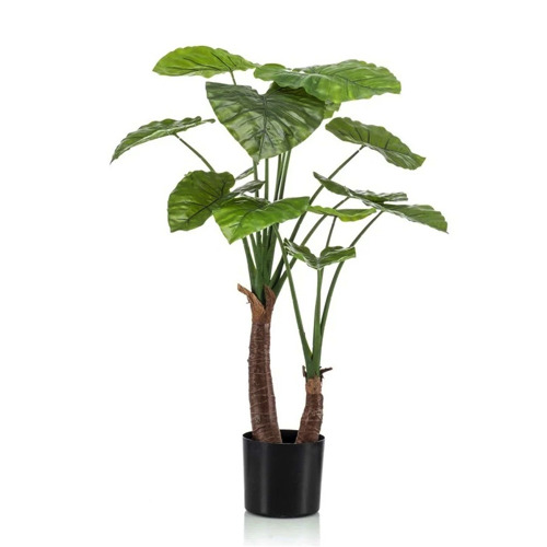 Copac artificial Alocasia x2 cu 14 frunze - 110 cm