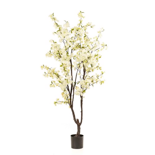 Copac artificial cu flori Cherry crem - 210 cm
