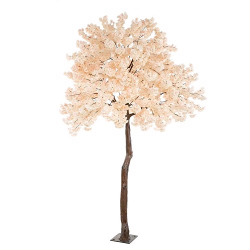 Copac artificial cu flori Cherry crem-roz - 320 cm