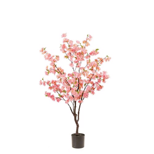 Copac artificial cu flori Cherry roz - 135 cm