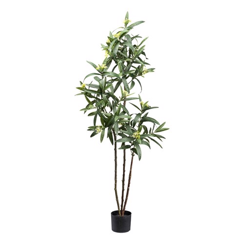 Eucalipt artificial cu flori in ghiveci - 145 cm