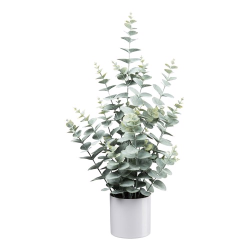 Eucalipt artificial verde pudrat in ghiveci - 60 cm