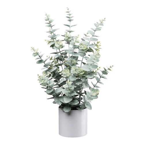 Eucalipt artificial verde pudrat in ghiveci - 65 cm