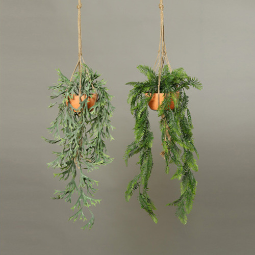 Set x2 feriga artificiala decorativa in ghiveci - 75 cm