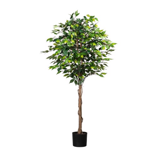 Ficus artificial Benjamina verde cu trunchi natural - 180 cm