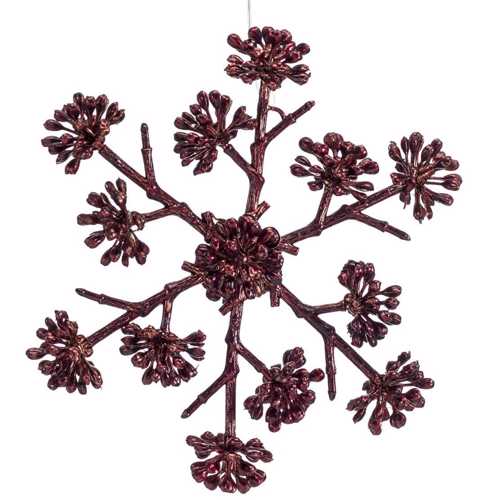 Fulg artificial de Craciun cu fructe de padure - 14 cm