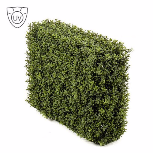 Gard buxus artificial decorativ Boxwood UV - 70x20x50 cm