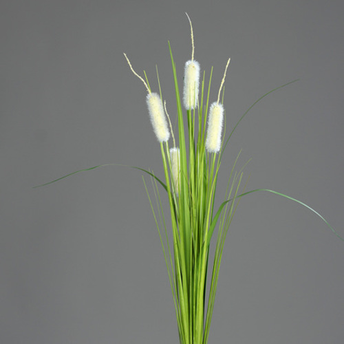 Iarba artificiala decorativa, papura artificiala crem - 70 cm