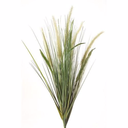 Iarba artificiala decorativa, papura artificiala verde - 60 cm