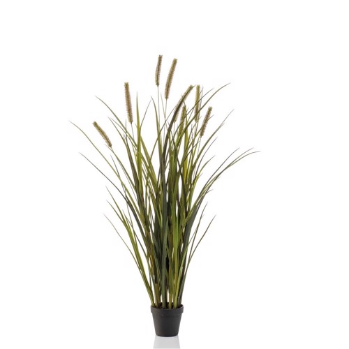 Iarba artificiala decorativa x8 Cattail - 100 cm