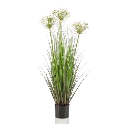 Iarba artificiala verde x3 Agapanthus crem - 110 cm