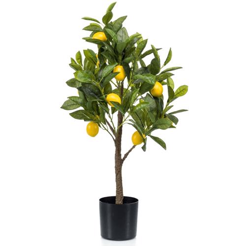 Lamai artificial decorativ in ghiveci din plastic - 75 cm