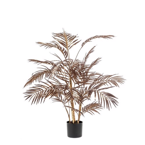 Palmier artificial Areca bronz metalic cu 27 frunze - 105 cm