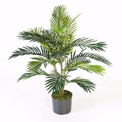 Palmier artificial decorativ Areca x17 in ghiveci - 90 cm