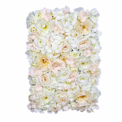 Panou perete flori artificiale crem - 40x60 cm