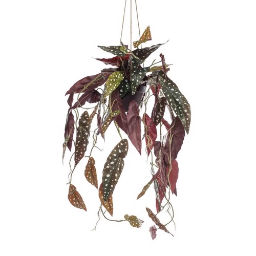 Planta artificiala curgatoare Begonia in ghiveci - 80 cm