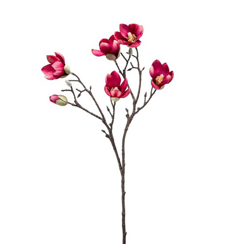 Ramura magnolia artificiala roz - 65 cm