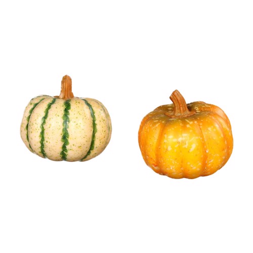 Set x2 Dovleac artificial decorativ - 7 cm 