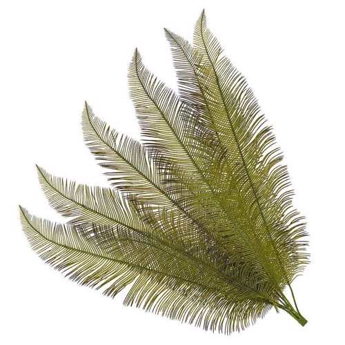 Set x6 frunze artificiale de feriga verde deschis - 60 cm