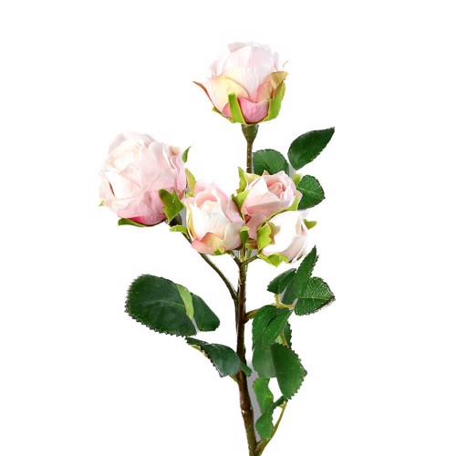 Trandafiri artificiali roz-crem - 37 cm