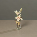 Aranjament magnolia artificiala crem-roz - 23 cm