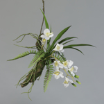 Aranjament orhidee artificiala cu sfoara - 29 cm