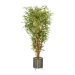 Bambus artificial decorativ cu trunchi natural - 150 cm