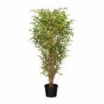 Bambus artificial decorativ cu trunchi natural - 150 cm