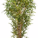 Bambus artificial decorativ cu trunchi natural - 150 cm