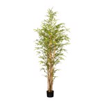 Bambus artificial decorativ x8 cu trunchi natural - 180 cm