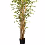 Bambus artificial decorativ x8 cu trunchi natural - 180 cm