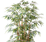 Bambus artificial decorativ Deluxe x15 in ghiveci negru - 145 cm