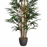 Bambus artificial verde x7 cu trunchi natural - 120 cm