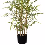 Bambus artificial x7 cu trunchi natural UV - 100 cm