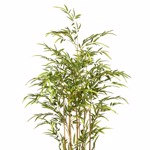 Bambus artificial x7 cu trunchi natural UV - 130 cm