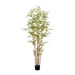 Bambus artificial x7 cu trunchi natural UV - 180 cm