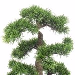 Bonsai artificial decorativ Cedar in ghiveci ceramic - 45 cm