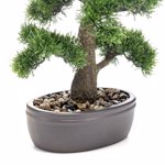 Bonsai artificial decorativ Cedar in ghiveci ceramic - 45 cm